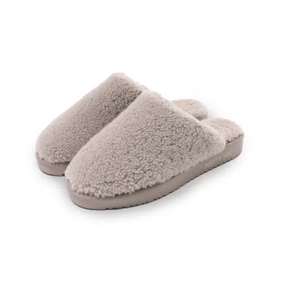 Pretty You Women's Brown Sheepskin Mule Slipper Jude In Truffle