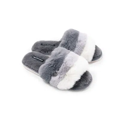 Pretty You Women's Charley Supersoft Slider Slippers In Grey In Gray