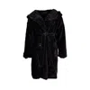 Pretty You Women's Cloud Robe In Black In Black