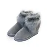 Pretty You Women's Foil Detail Fur Lined Bootie Slipper Giselle In Grey In Grey