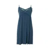 Pretty You Women's Green / Blue Bamboo Lace Chemise In Teal In Green/blue