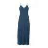 Pretty You Women's Green / Blue Bamboo Lace Midaxi Chemise In Teal In Green/blue