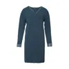 Pretty You Women's Green / Blue Bamboo Lace Nightdress In Teal In Green/blue