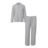 Pretty You Women's Luxury Suite Waffle Pyjama Set In Grey In Grey