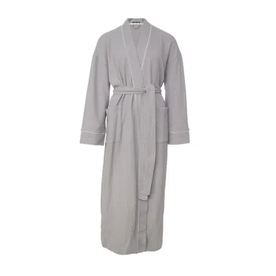 Pretty You Women's Luxury Suite Waffle Robe In Grey