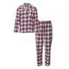 Pretty You Women's Neutrals Plaid Pyjama Set In Stone