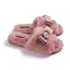 Pretty You Women's Pink / Purple Anya Slider Slipper With Diamante In Pink In Pink/purple