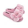 Pretty You Dolly Fun Pom Slider Slippers In Pink In Pink