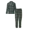 Pretty You Women's Plaid Pyjama Set In Green In Green