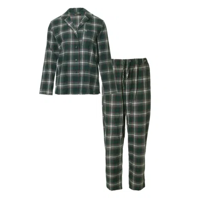 Pretty You Women's Plaid Pyjama Set In Green