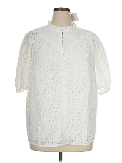 Pre-owned Prettygarden 3/4 Sleeve Blouse In Ivory