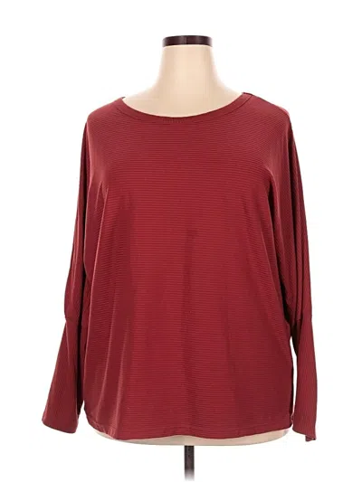 Pre-owned Prettygarden 3/4 Sleeve T-shirt In Burgundy