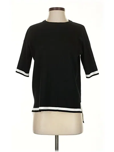 Pre-owned Prettygarden 3/4 Sleeve Top Black Crew Neck Tops