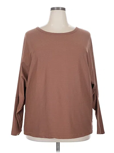 Pre-owned Prettygarden 3/4 Sleeve T-shirt In Brown