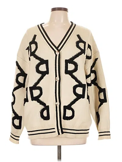 Pre-owned Prettygarden Cardigan Sweater In White