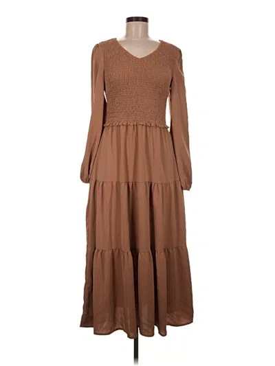 Pre-owned Prettygarden Casual Dress In Brown