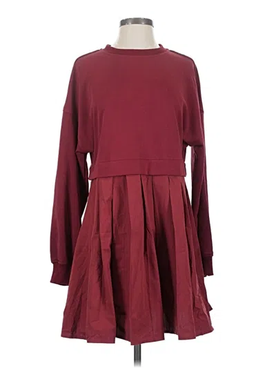 Pre-owned Prettygarden Casual Dress In Burgundy