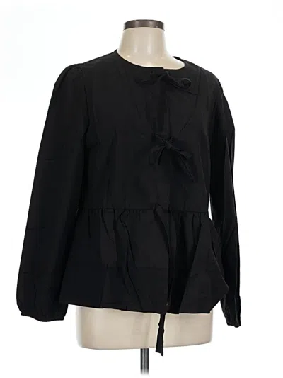 Pre-owned Prettygarden Long Sleeve Blouse In Black