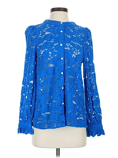 Pre-owned Prettygarden Long Sleeve Blouse In Blue