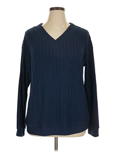 Pre-owned Prettygarden Long Sleeve Blouse In Blue