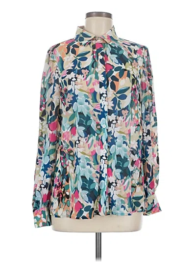 Pre-owned Prettygarden Long Sleeve Blouse In Blue