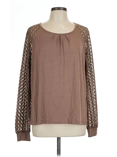 Pre-owned Prettygarden Long Sleeve Blouse In Brown