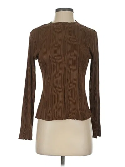Pre-owned Prettygarden Long Sleeve Blouse In Brown