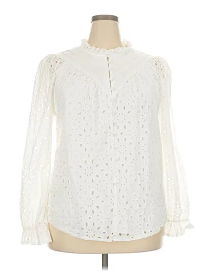 Pre-owned Prettygarden Long Sleeve Blouse In Ivory