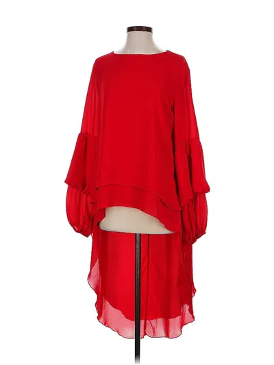 Pre-owned Prettygarden Long Sleeve Blouse In Red