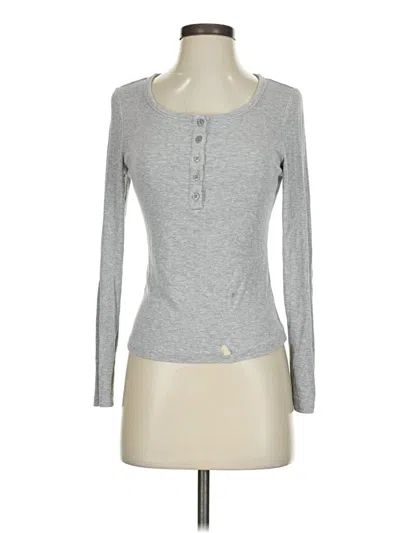 Pre-owned Prettygarden Long Sleeve Henley Shirt In Gray