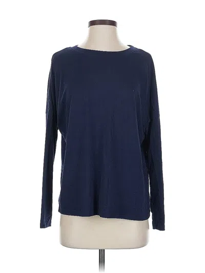 Pre-owned Prettygarden Long Sleeve Top Blue Boatneck Tops