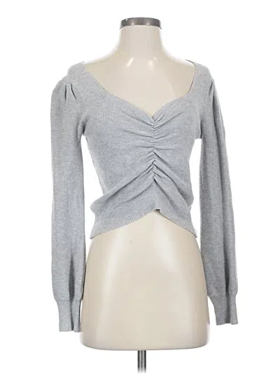 Pre-owned Prettygarden Long Sleeve Top Gray Sweetheart Neckline Tops