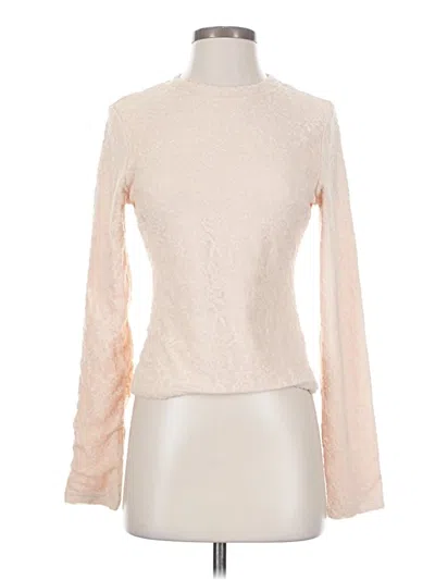 Pre-owned Prettygarden Long Sleeve Top Ivory Mock Neckline Tops