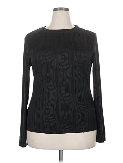 Pre-owned Prettygarden Long Sleeve T-shirt In Black