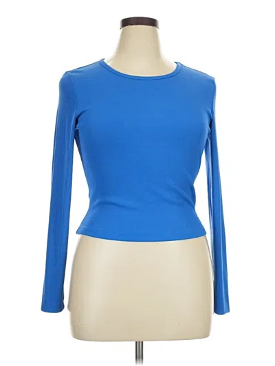 Pre-owned Prettygarden Long Sleeve T-shirt In Blue