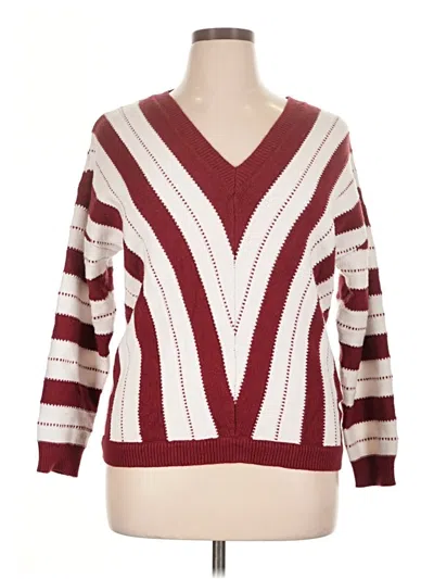 Pre-owned Prettygarden Pullover Sweater In Burgundy