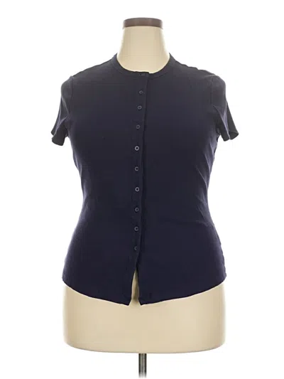 Pre-owned Prettygarden Short Sleeve Blouse In Black