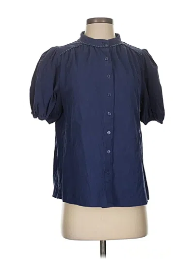 Pre-owned Prettygarden Short Sleeve Blouse In Blue