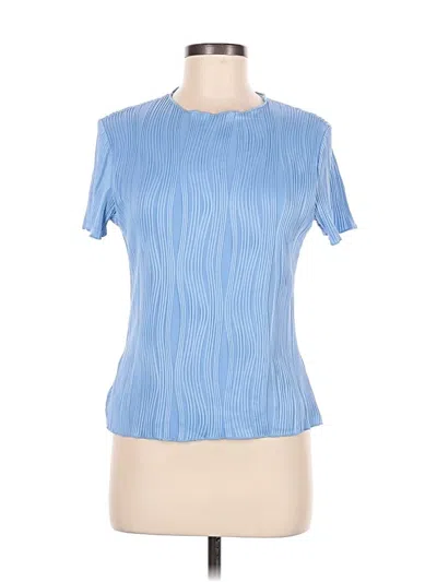 Pre-owned Prettygarden Short Sleeve Blouse In Blue