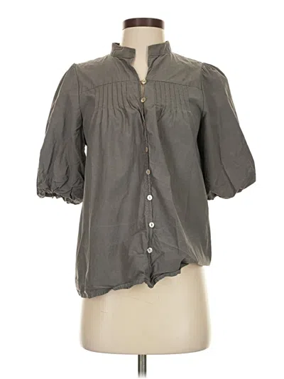 Pre-owned Prettygarden Short Sleeve Blouse In Gray