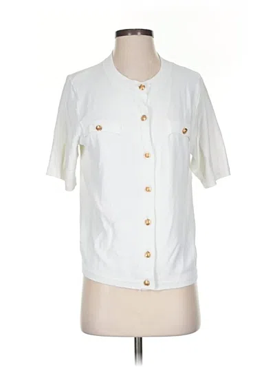 Pre-owned Prettygarden Short Sleeve Blouse In Ivory