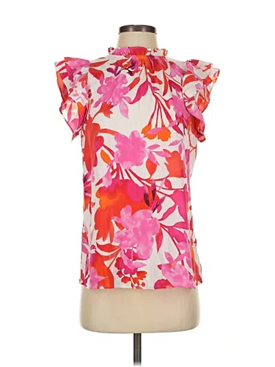 Pre-owned Prettygarden Short Sleeve Blouse In Pink