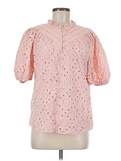 Pre-owned Prettygarden Short Sleeve Blouse In Pink