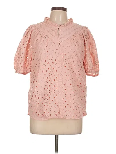 Pre-owned Prettygarden Short Sleeve Blouse In Pink
