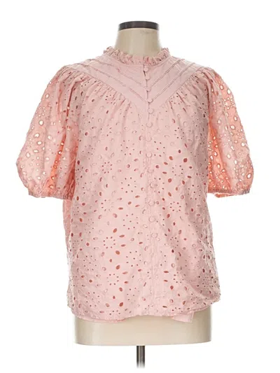 Pre-owned Prettygarden Short Sleeve Blouse In Pink