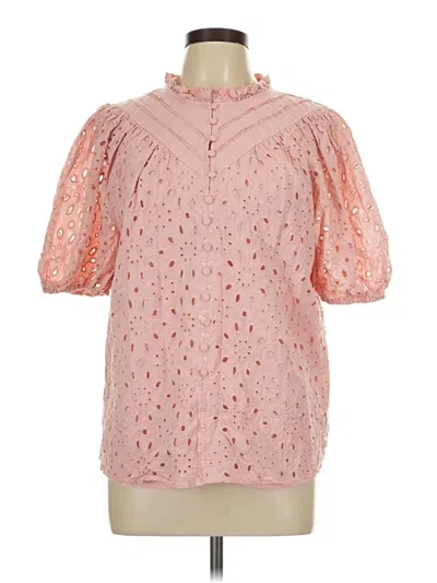 Pre-owned Prettygarden Short Sleeve Blouse In Pink