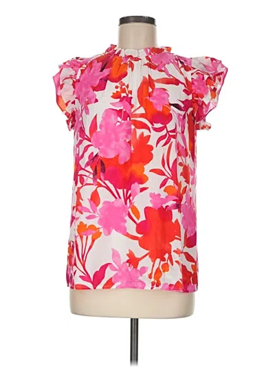 Pre-owned Prettygarden Short Sleeve Blouse In Pink