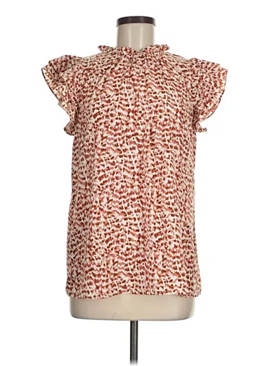 Pre-owned Prettygarden Short Sleeve Blouse In Red