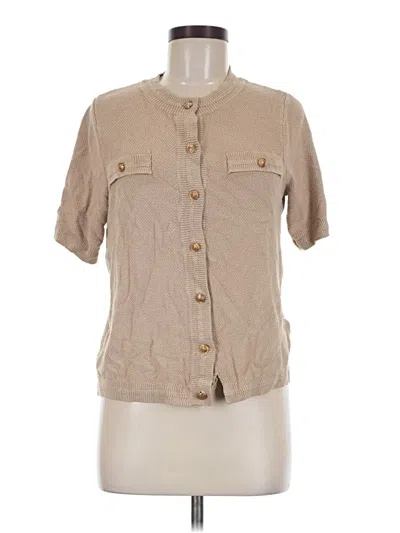 Pre-owned Prettygarden Short Sleeve Blouse In Tan
