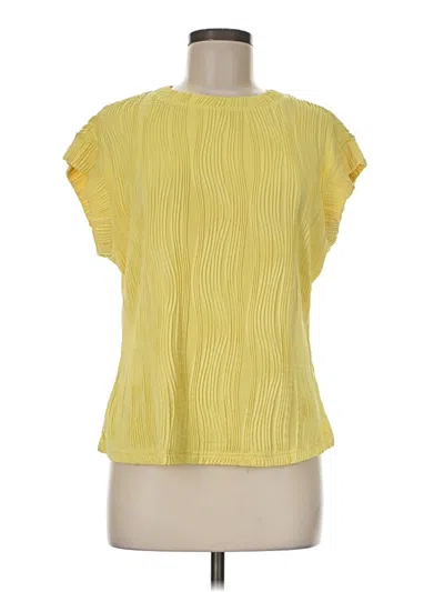 Pre-owned Prettygarden Short Sleeve Blouse In Yellow